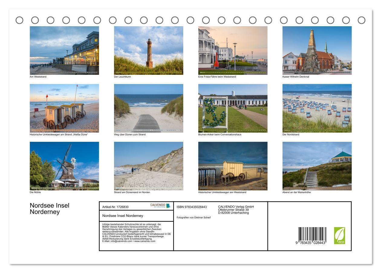 Bild: 9783435028443 | Nordsee Insel Norderney (Tischkalender 2025 DIN A5 quer), CALVENDO...