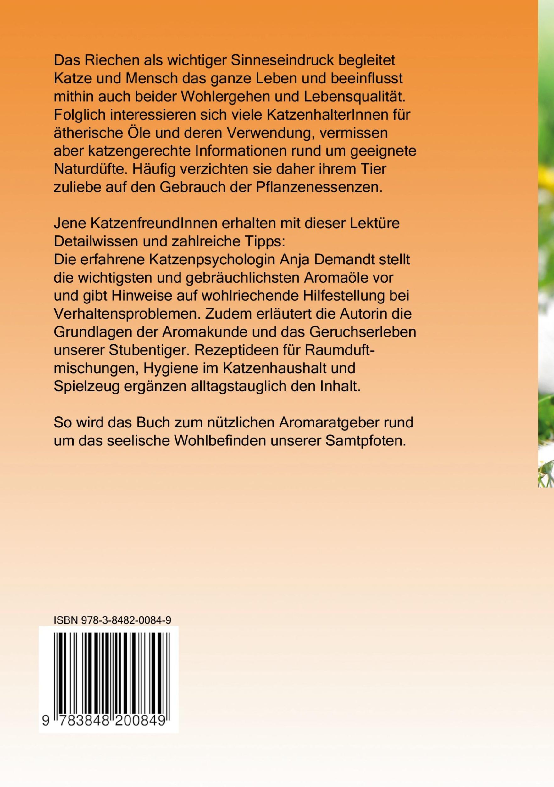 Rückseite: 9783848200849 | Feine Düfte für die Katzenseele | Anja Demandt | Taschenbuch | 180 S.