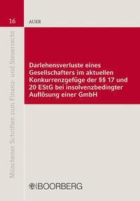 Cover: 9783415075931 | Darlehensverluste eines Gesellschafters im aktuellen...