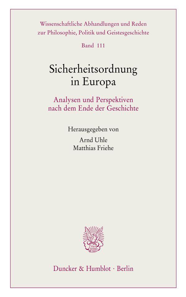 Cover: 9783428188802 | Sicherheitsordnung in Europa | Arnd Uhle (u. a.) | Taschenbuch | 2023