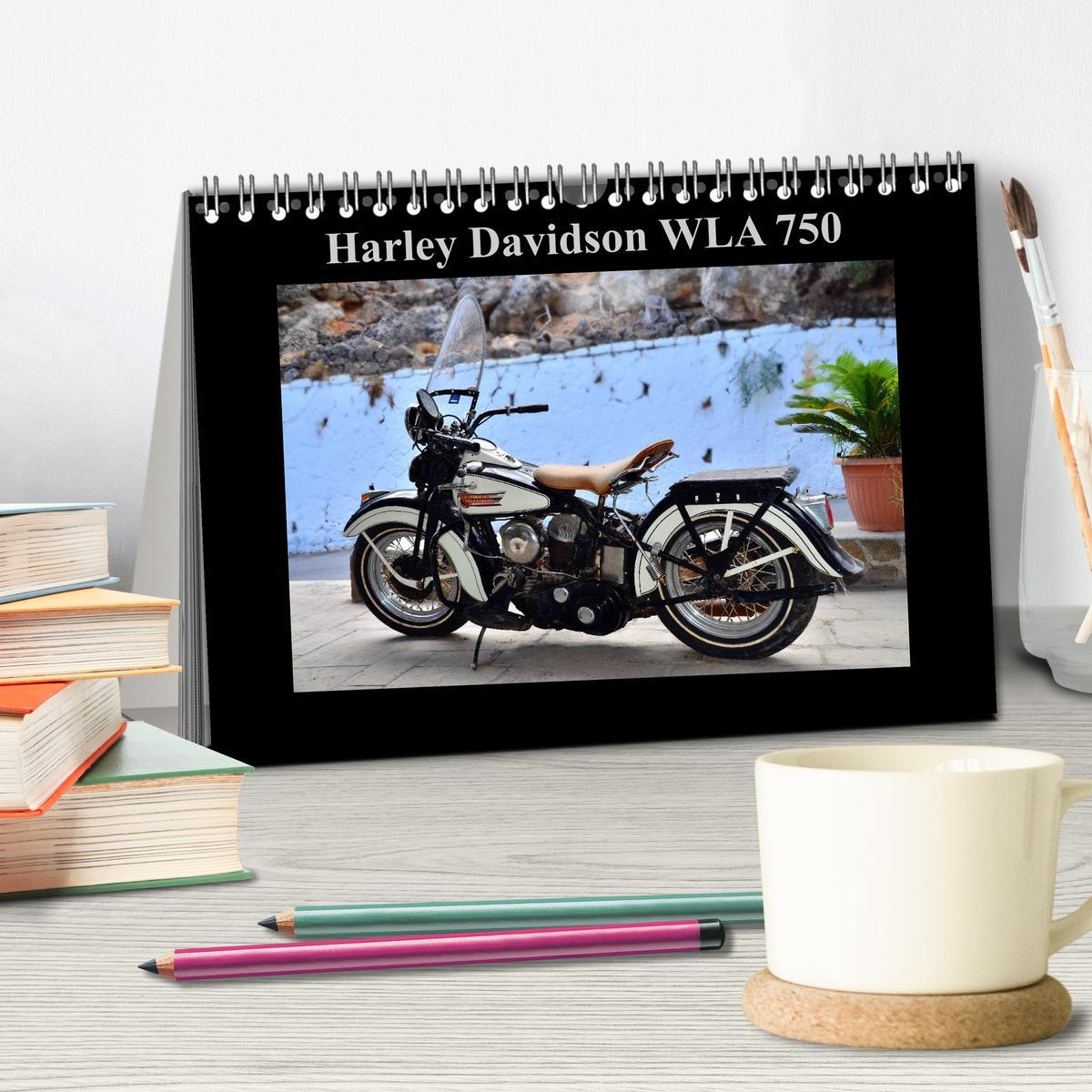 Bild: 9783435645701 | Harley Davidson WLA 750 (Tischkalender 2025 DIN A5 quer), CALVENDO...