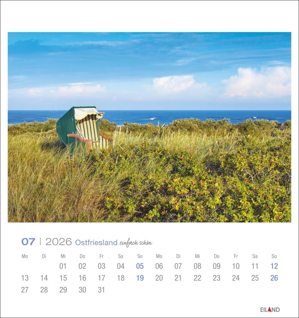 Bild: 9783964024091 | Ostfriesland Postkartenkalender 2026 - einfach schön | Eiland | 13 S.