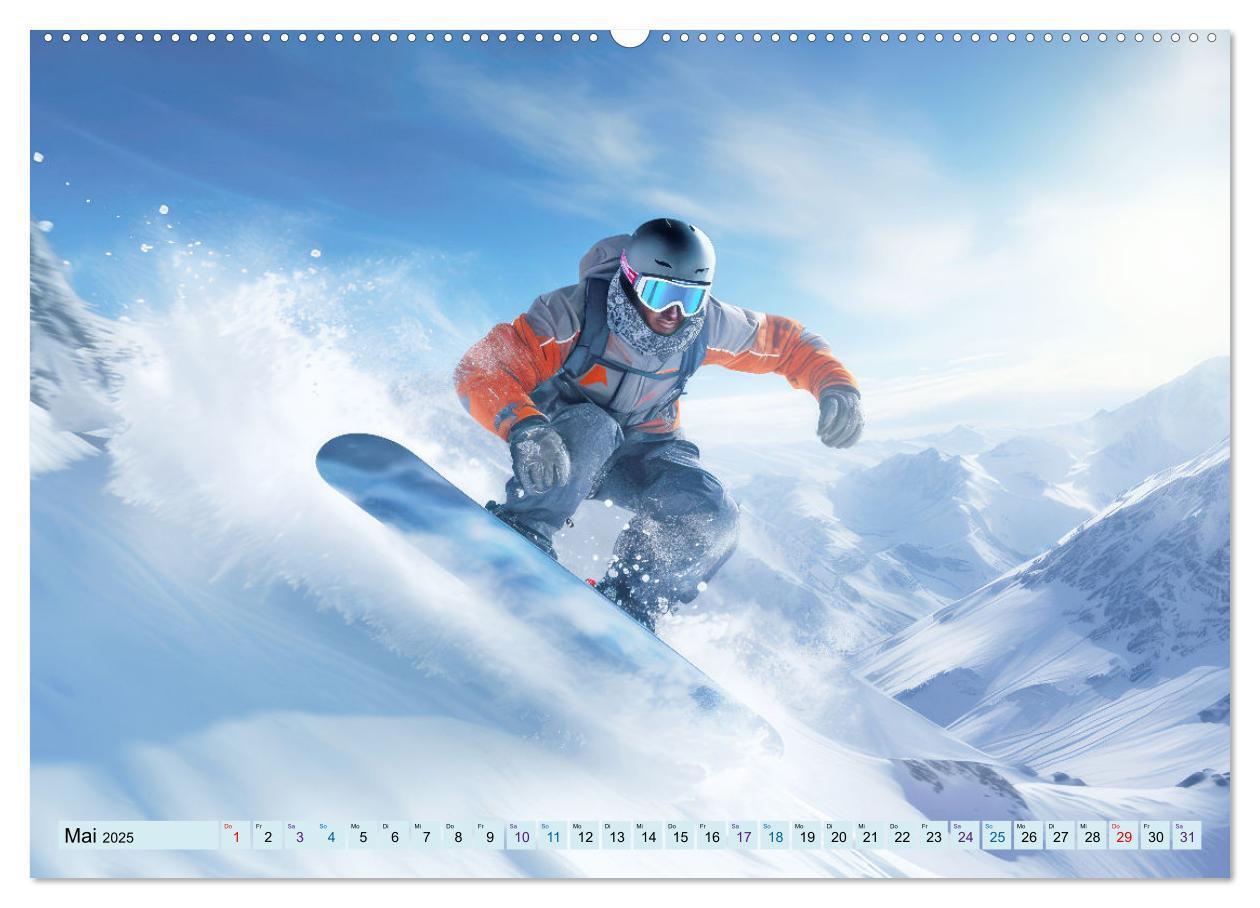 Bild: 9783383772238 | Snowboarder in Aktion (Wandkalender 2025 DIN A2 quer), CALVENDO...