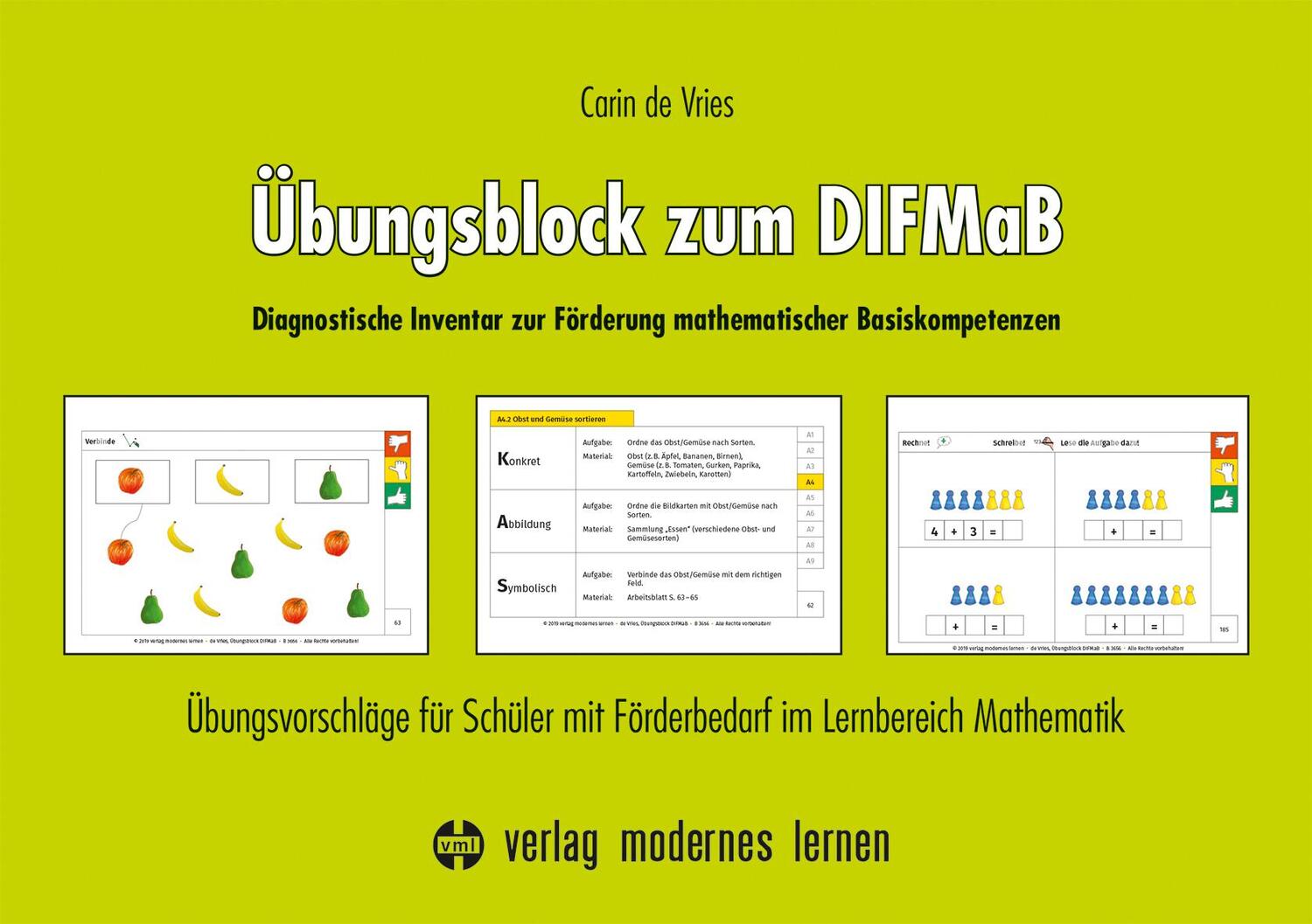 Cover: 9783808007785 | Übungsblock zum DIFMaB (Diagnostisches Inventar zur Förderung...