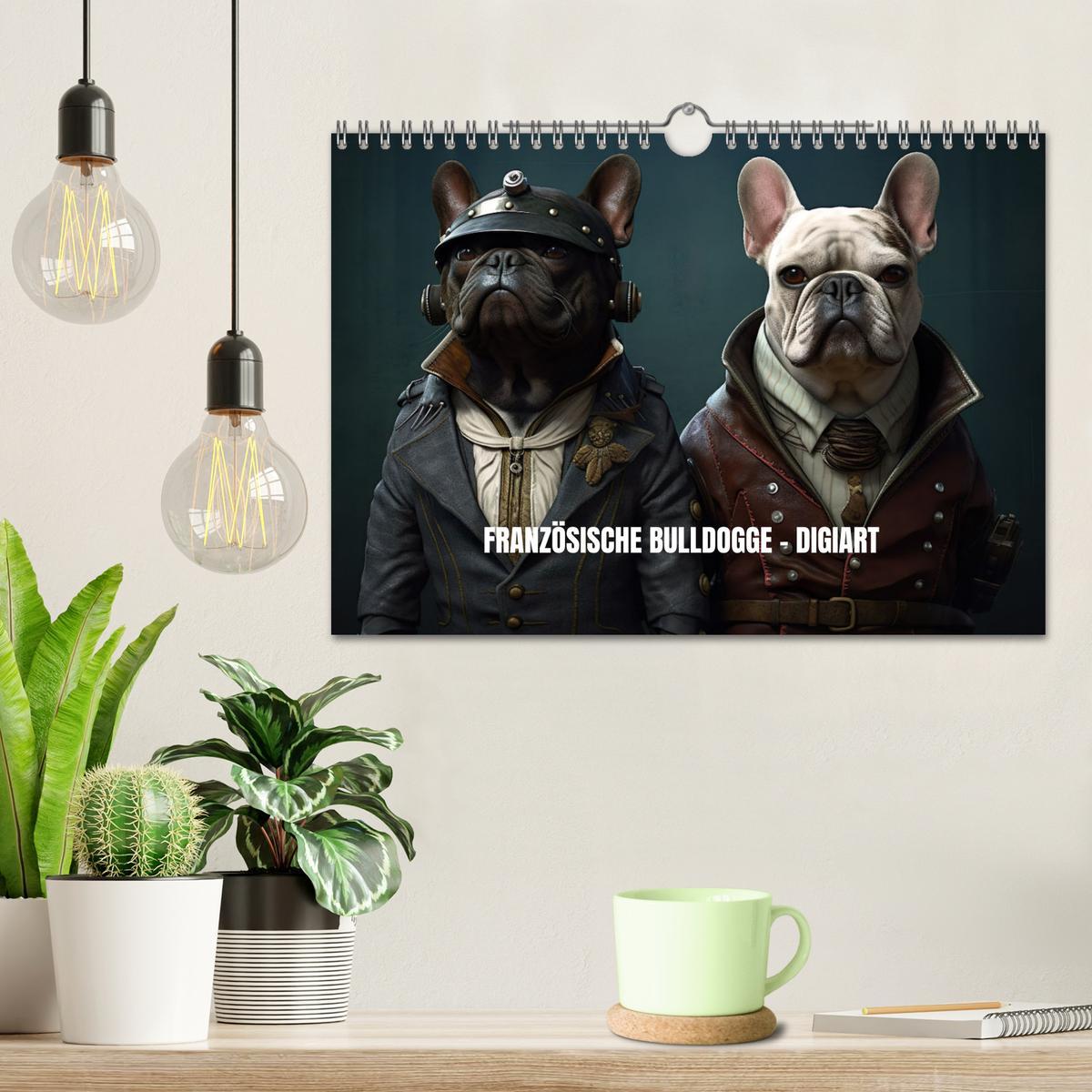 Bild: 9783383858086 | Französische Bulldogge KI Digiart (Wandkalender 2025 DIN A4 quer),...