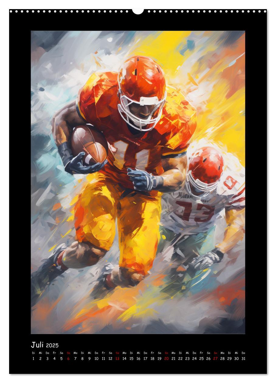 Bild: 9783435863730 | American Football. Paintings (Wandkalender 2025 DIN A2 hoch),...