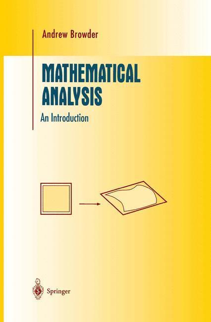 Bild: 9780387946146 | Mathematical Analysis | An Introduction | Andrew Browder | Buch | xiv