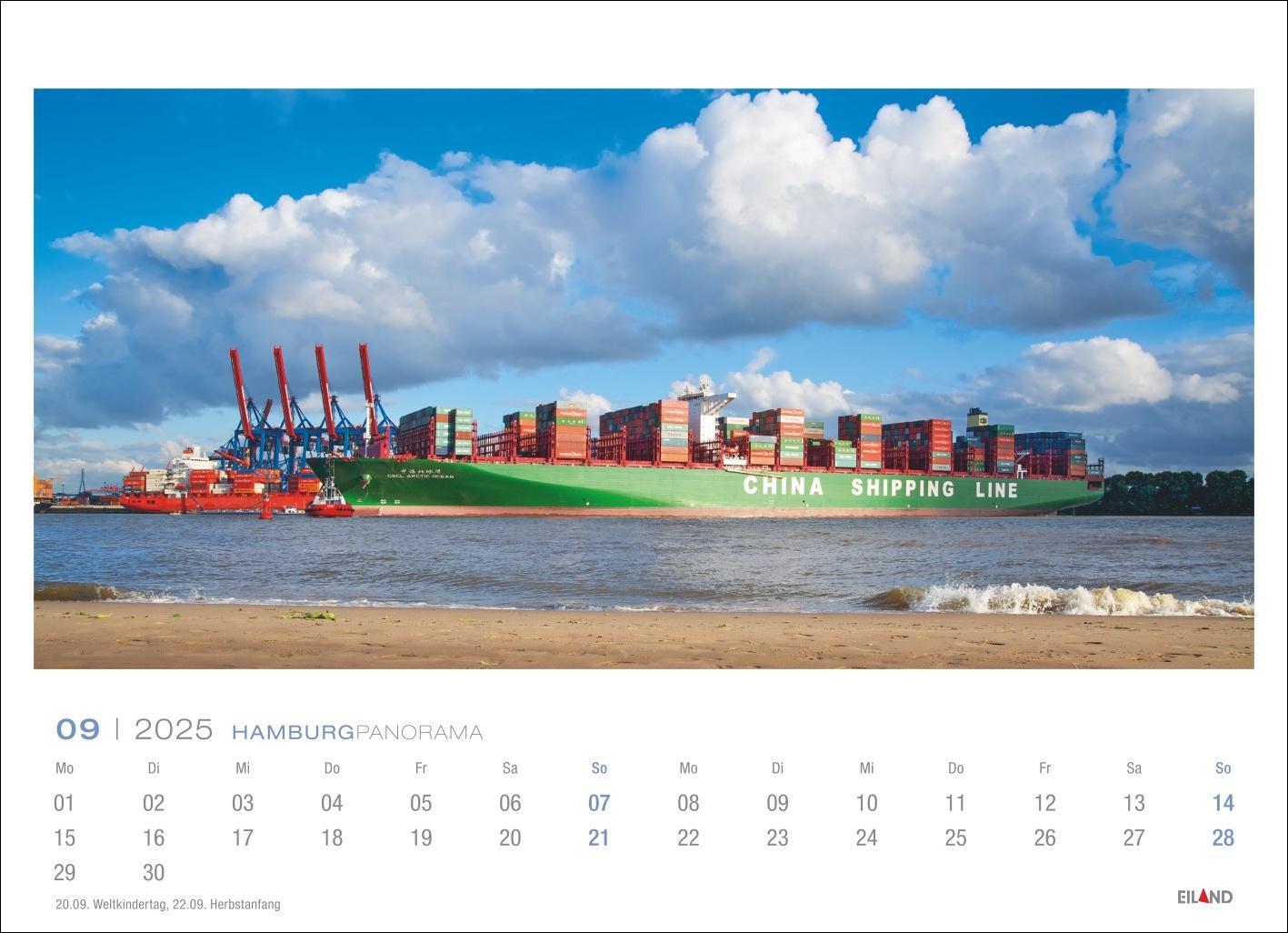 Bild: 9783964023391 | Hamburg Panorama Postkartenkalender 2025 | Eiland | Kalender | 13 S.