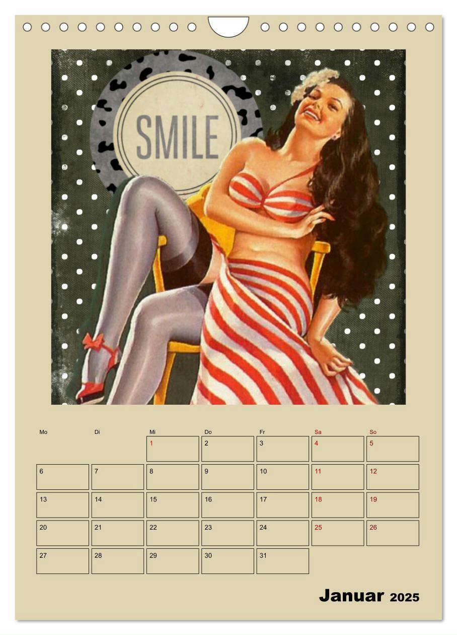 Bild: 9783435910236 | Retro Kult Pin-up-Girls (Wandkalender 2025 DIN A4 hoch), CALVENDO...