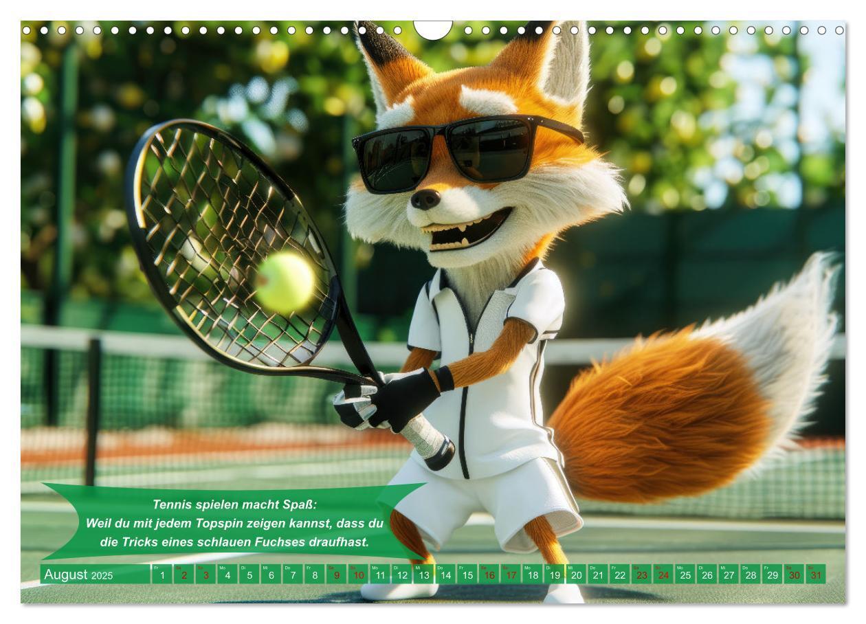 Bild: 9783457180495 | Der tierisch lustige Tennis-Kalender (Wandkalender 2025 DIN A3...