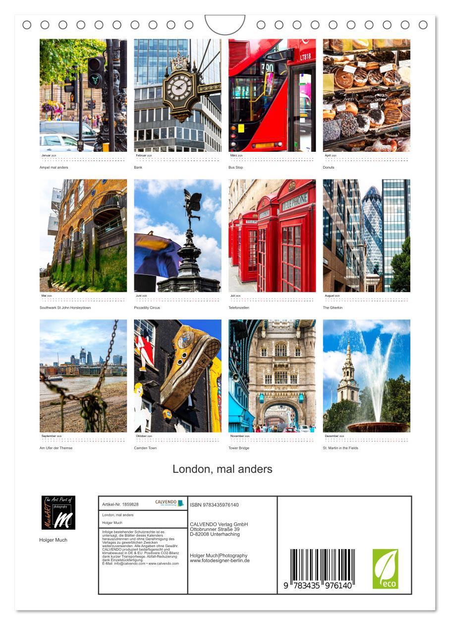 Bild: 9783435976140 | London, mal anders (Wandkalender 2025 DIN A4 hoch), CALVENDO...