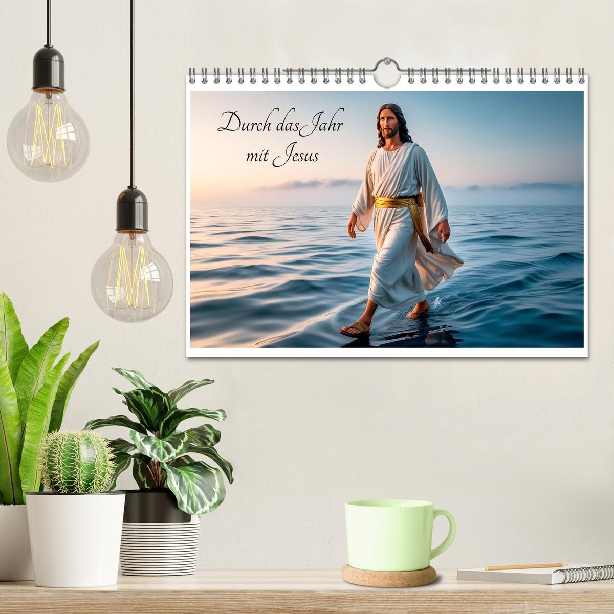 Bild: 9783457214381 | Durch das Jahr mit Jesus (Wandkalender 2025 DIN A4 quer), CALVENDO...