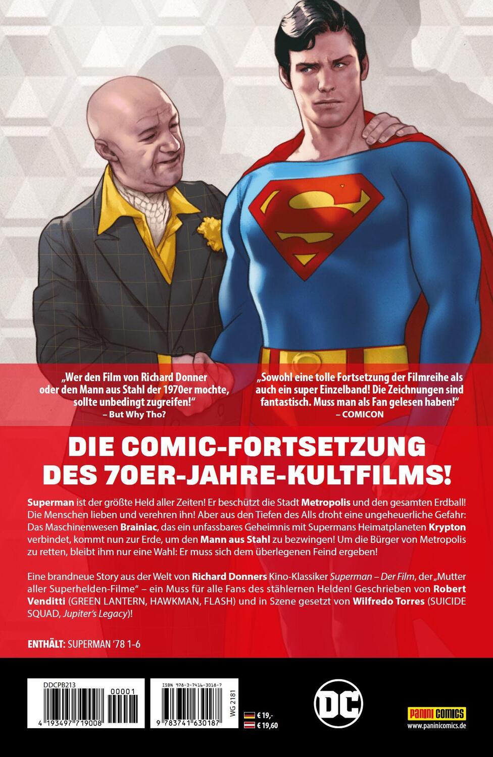 Rückseite: 9783741630187 | Superman '78 | Robert Venditti (u. a.) | Taschenbuch | 148 S. | 2022