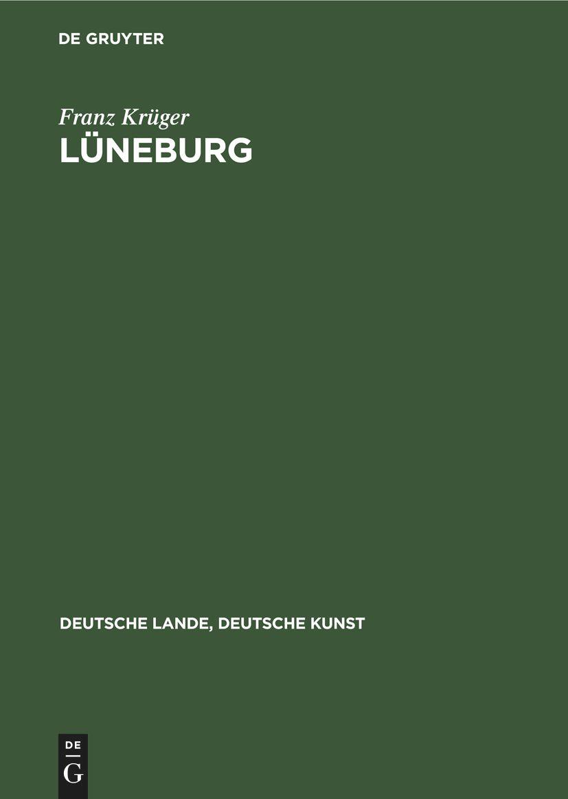 Cover: 9783112356357 | Lüneburg | Franz Krüger | Buch | 36 S. | Deutsch | De Gruyter