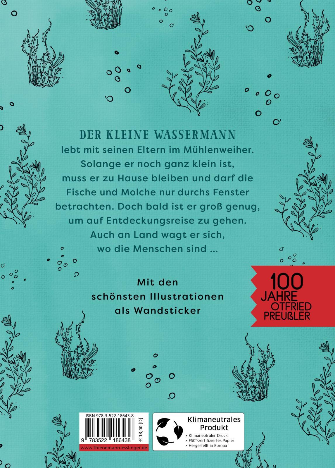 Rückseite: 9783522186438 | Der kleine Wassermann | Jubiläumsausgabe mit Wandstickern | Preußler