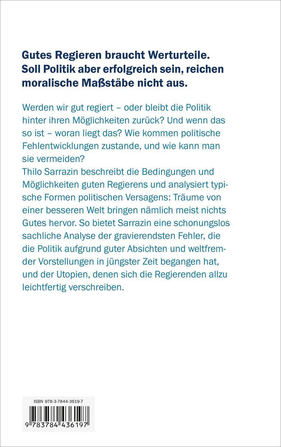 Bild: 9783784436197 | Wunschdenken | Warum Politik so häufig scheitert | Thilo Sarrazin