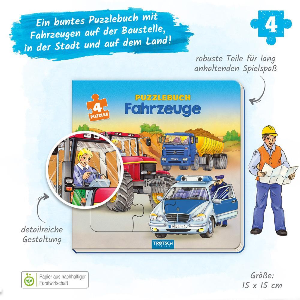 Bild: 9783965526655 | Trötsch Pappenbuch Puzzlebuch Fahrzeuge | Trötsch Verlag GmbH & Co. KG