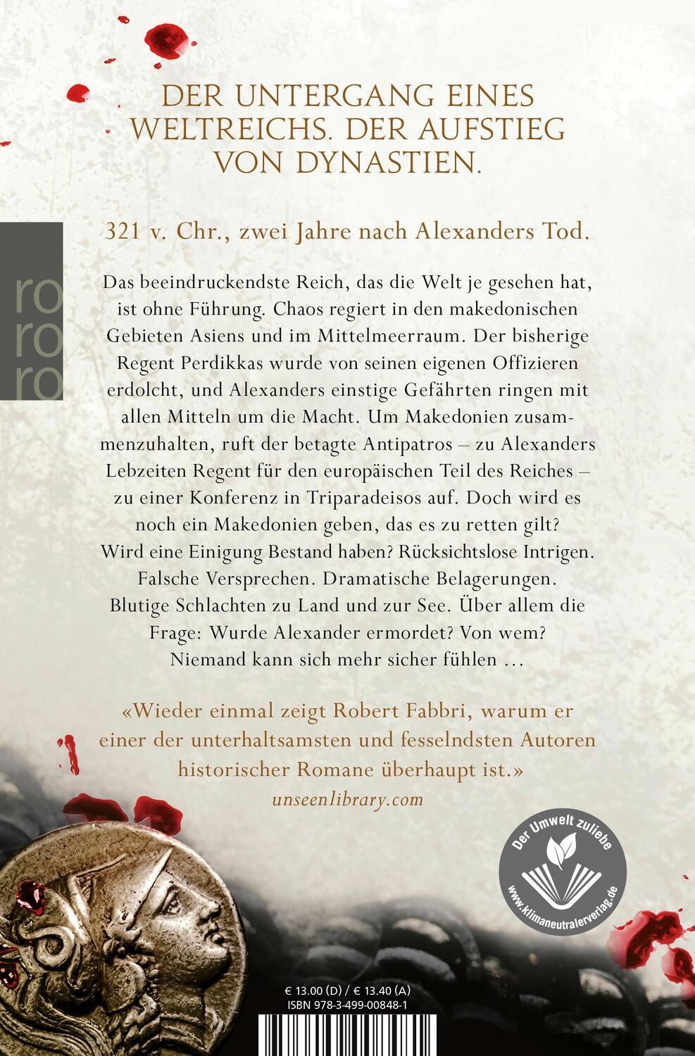 Rückseite: 9783499008481 | Alexanders Erbe: Der Fall des Weltenreichs | Historischer Roman | Buch