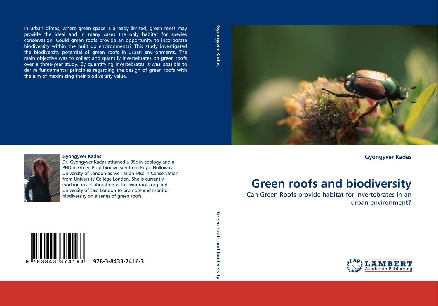 Cover: 9783843374163 | Green roofs and biodiversity | Gyongyver Kadas | Taschenbuch | 312 S.