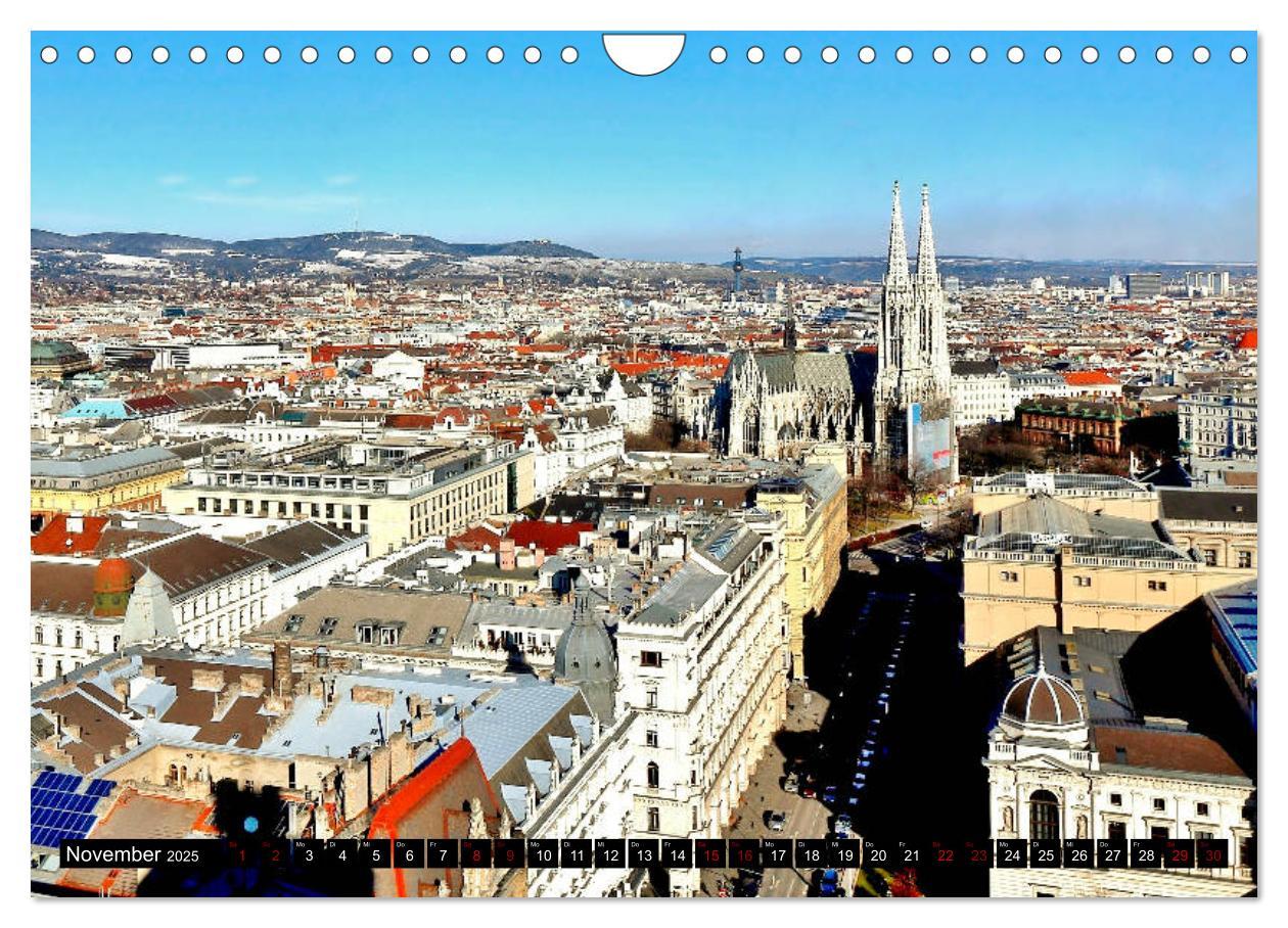 Bild: 9783435456994 | WIEN von oben (Wandkalender 2025 DIN A4 quer), CALVENDO Monatskalender