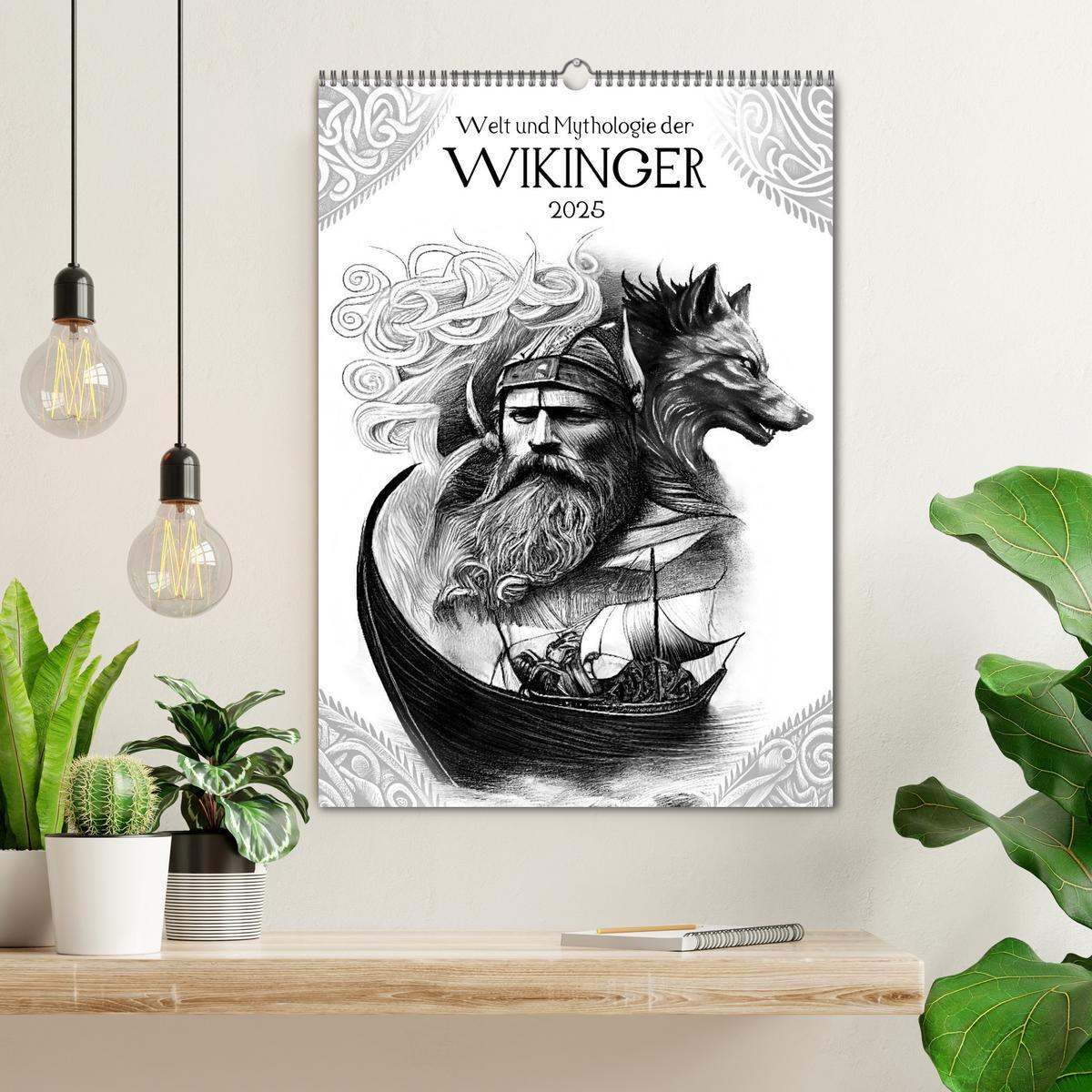 Bild: 9783435882489 | Welt und Mythologie der Wikinger (Wandkalender 2025 DIN A2 hoch),...