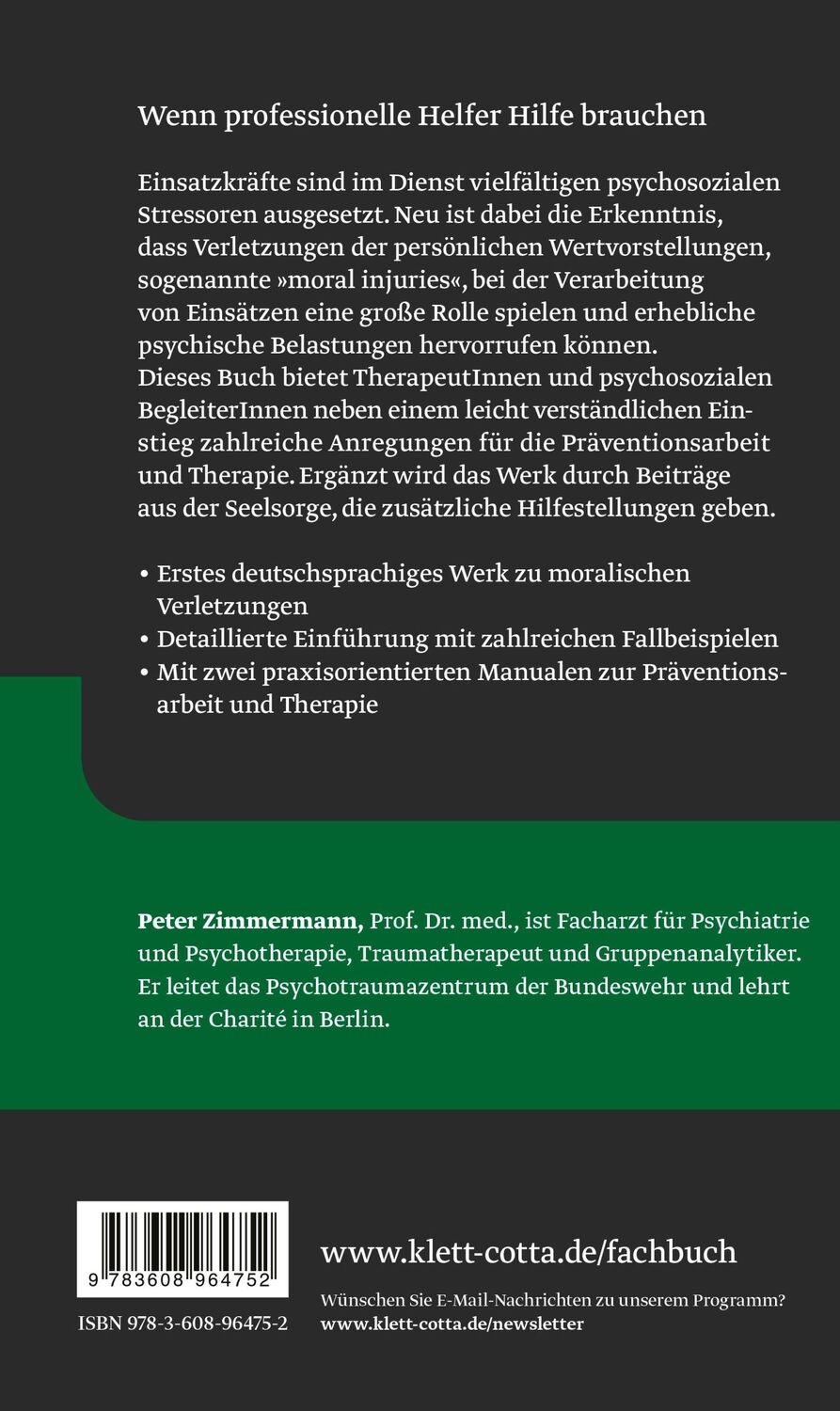 Rückseite: 9783608964752 | Trauma und moralische Konflikte | Peter Zimmermann | Buch | 235 S.