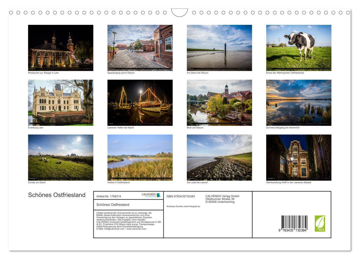 Bild: 9783435730384 | Schönes Ostfriesland (Wandkalender 2025 DIN A3 quer), CALVENDO...