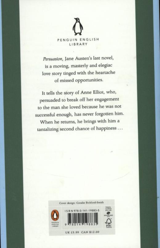 Rückseite: 9780141198835 | Persuasion | Jane Austen | Taschenbuch | The Penguin English Library