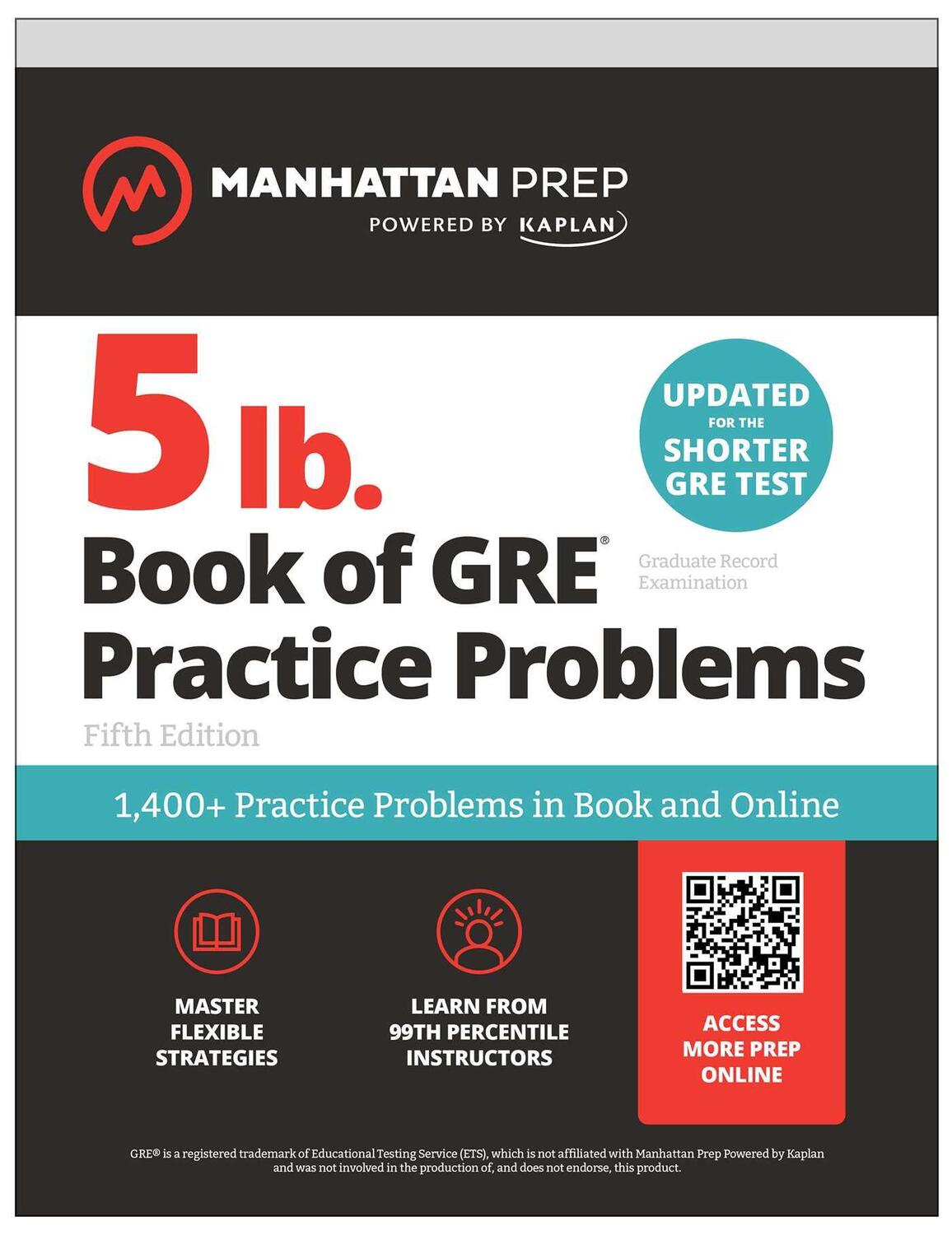 Cover: 9781506295305 | 5 lb. Book of GRE Practice Problems: 1,400+ Practice Problems in...