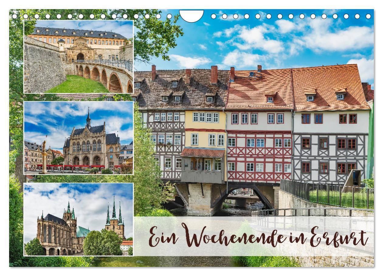 Cover: 9783435123360 | Ein Wochenende in Erfurt (Wandkalender 2025 DIN A4 quer), CALVENDO...