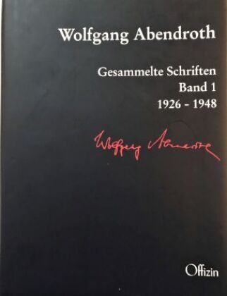 Cover: 9783930345496 | Wolfgang Abendroth Gesammelte Schriften | Wolfgang Abendroth | Buch