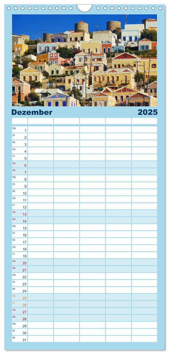 Bild: 9783457099537 | Familienplaner 2025 - Ein Tag auf Symi mit 5 Spalten (Wandkalender,...