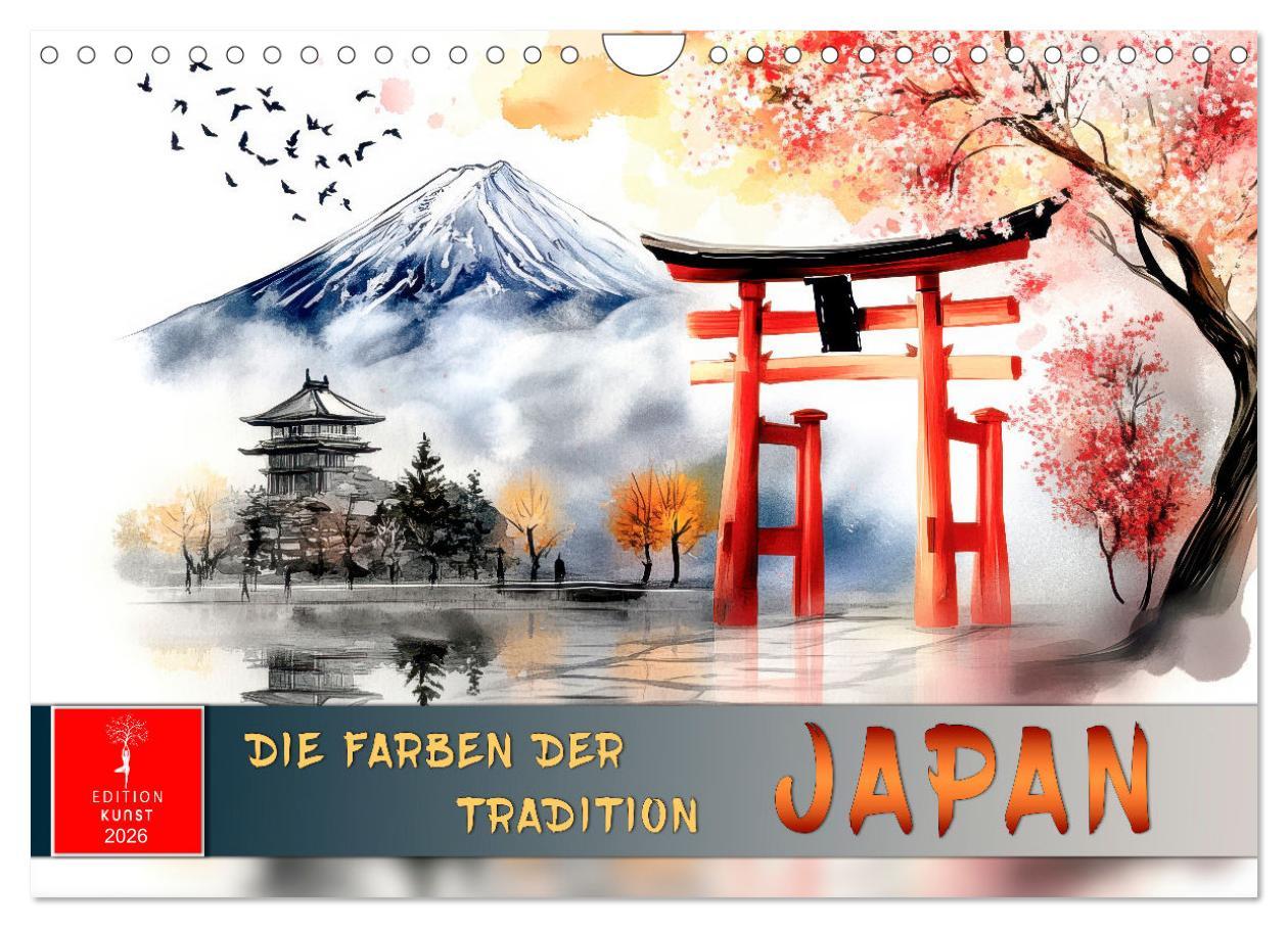 Cover: 9783457251249 | Japan - die Farben der Tradition (Wandkalender 2026 DIN A4 quer),...