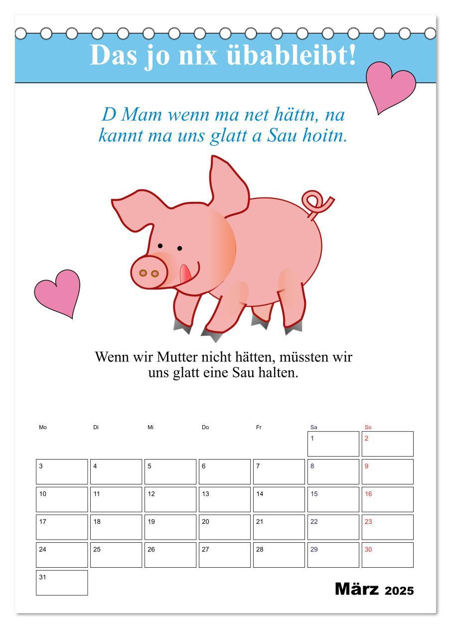 Bild: 9783457038369 | So a Schmarrn! Bairische Mundart (Tischkalender 2025 DIN A5 hoch),...