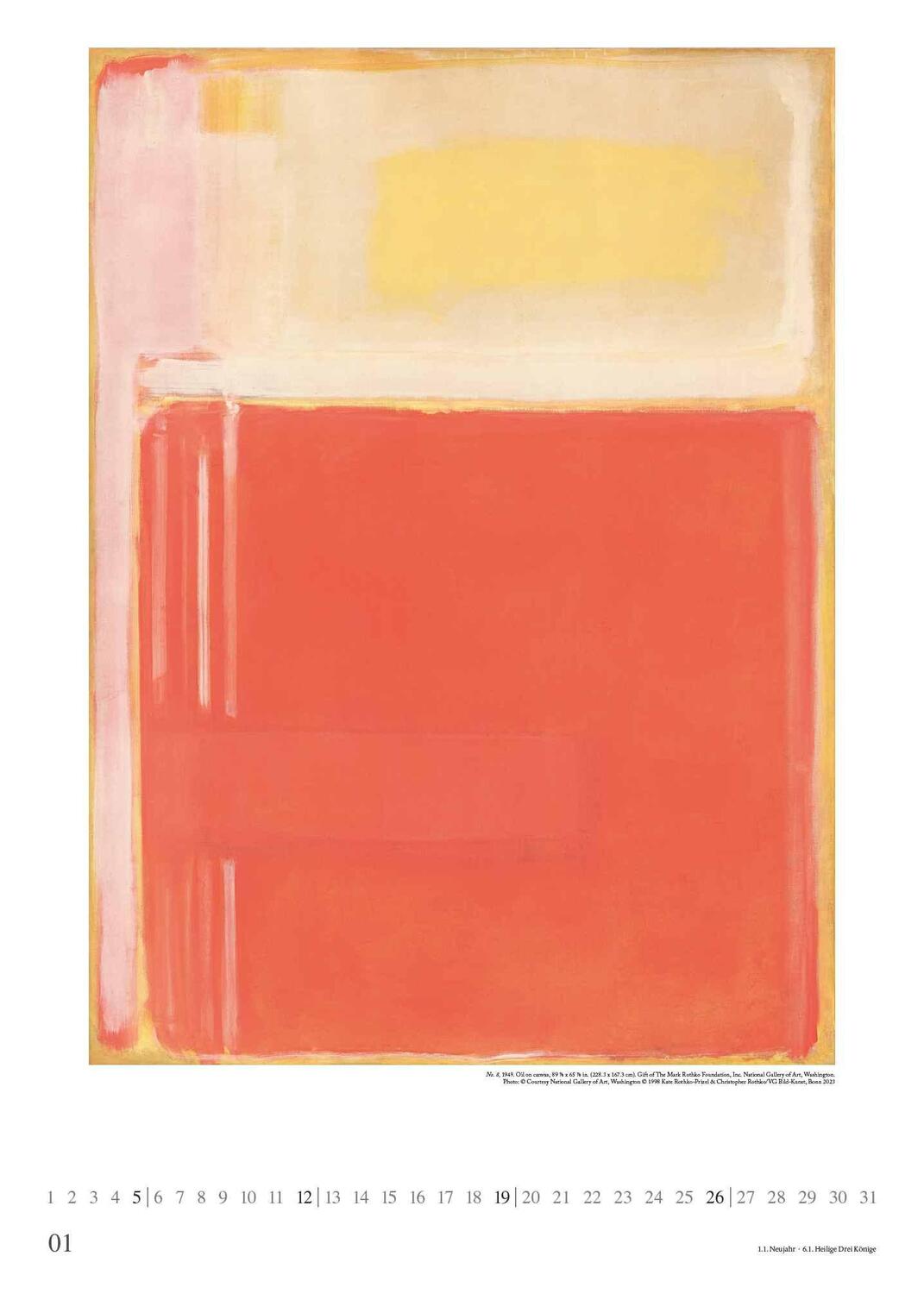 Bild: 4250809653273 | Mark Rothko 2025 - Kunst-Kalender - Poster-Kalender - 50x70 | Kalender