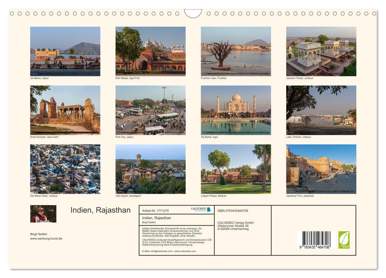 Bild: 9783435464708 | Indien, Rajasthan (Wandkalender 2025 DIN A3 quer), CALVENDO...