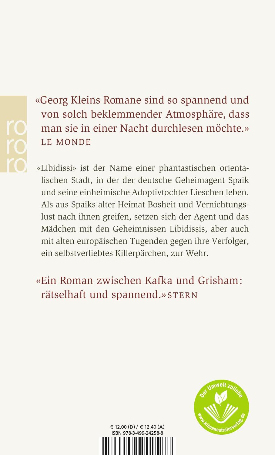 Rückseite: 9783499242588 | Libidissi | Georg Klein | Taschenbuch | Deutsch | 2006