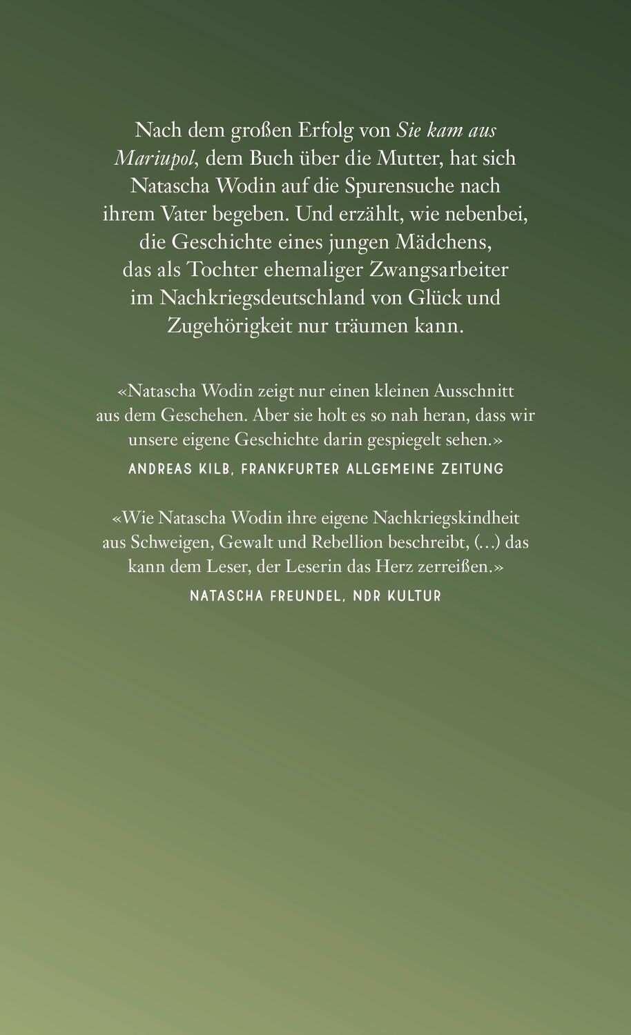 Rückseite: 9783498074036 | Irgendwo in diesem Dunkel | Natascha Wodin | Buch | Deutsch | 2018