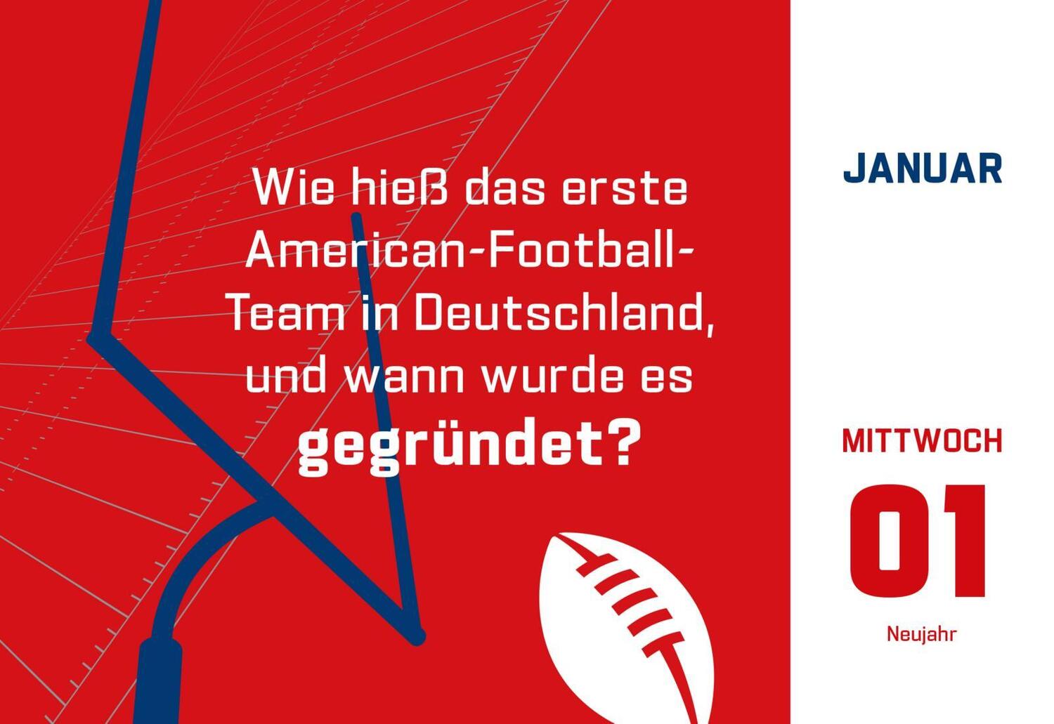 Bild: 9783830321347 | NFL Quiz Kalender - 2025 | Holger Weishaupt | Kalender | NFL | 640 S.