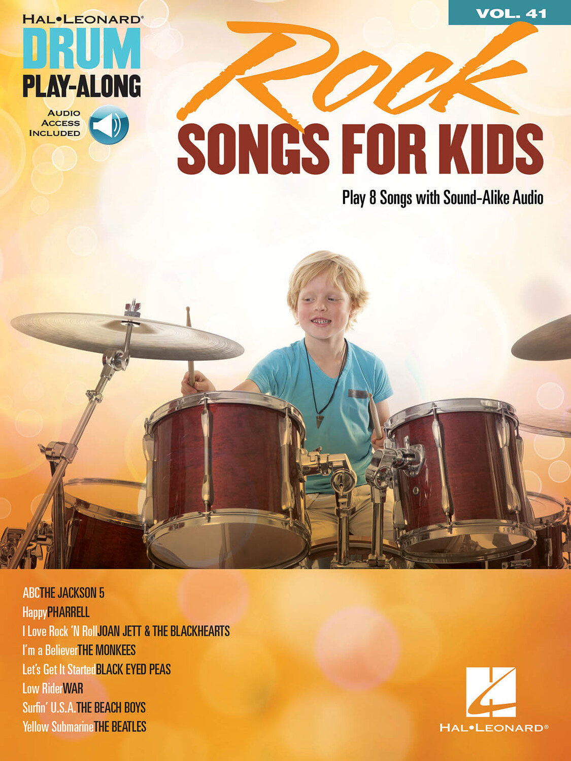 Cover: 888680076627 | Rock Songs for Kids | Drum Play-Along Volume 41 | Drum Play-Along