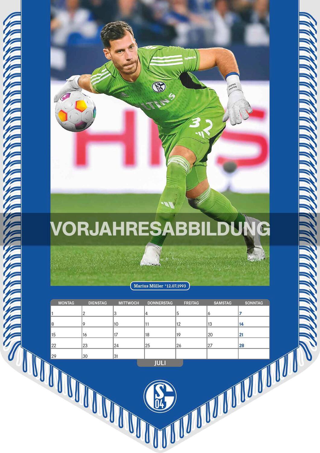 Bild: 4002725994462 | FC Schalke 04 2025 - Bannerkalender - Fan-Kalender -...