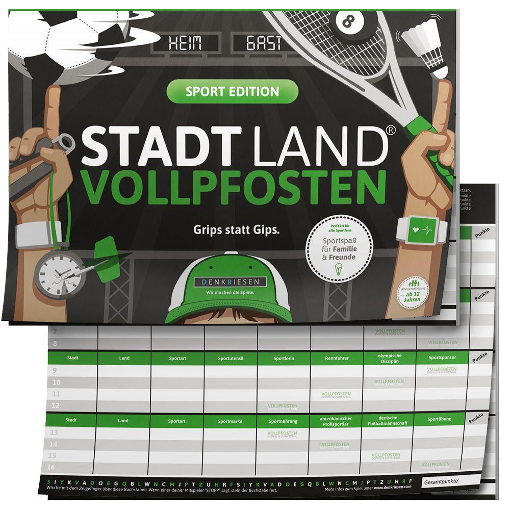 Cover: 4260528090426 | STADT LAND VOLLPFOSTEN® - SPORT EDITION "Grips statt Gips." | Spiel