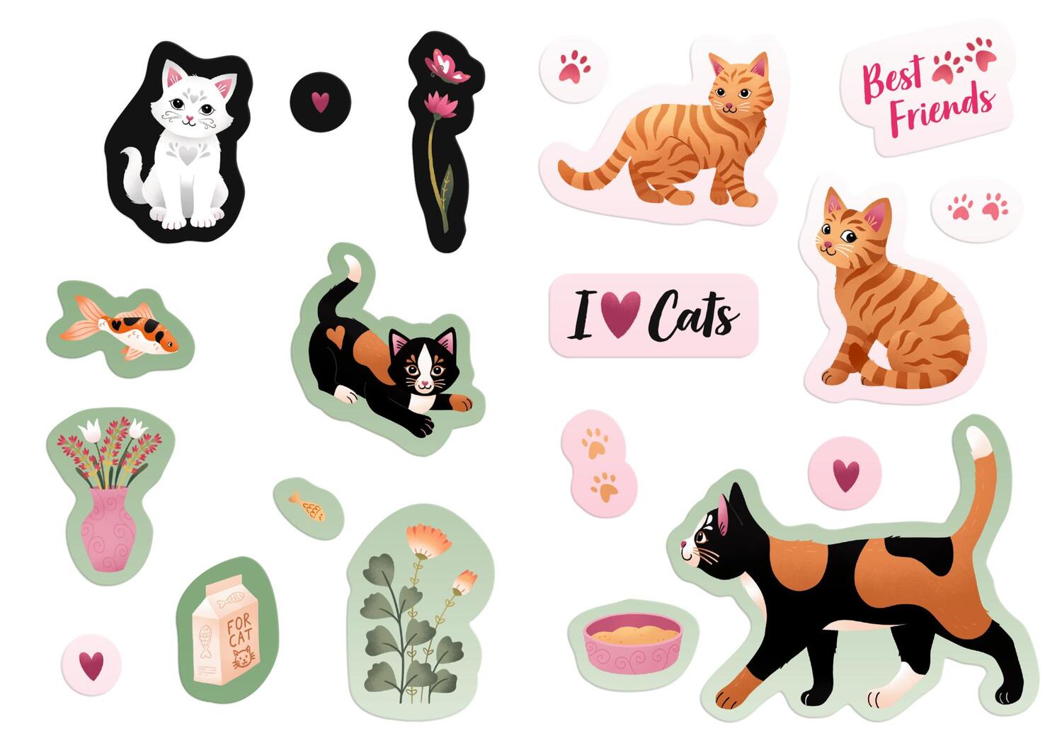 Bild: 4050003955841 | Sticker - Cat | Susanna Hatkemper | Broschüre | 100% selbst gemacht