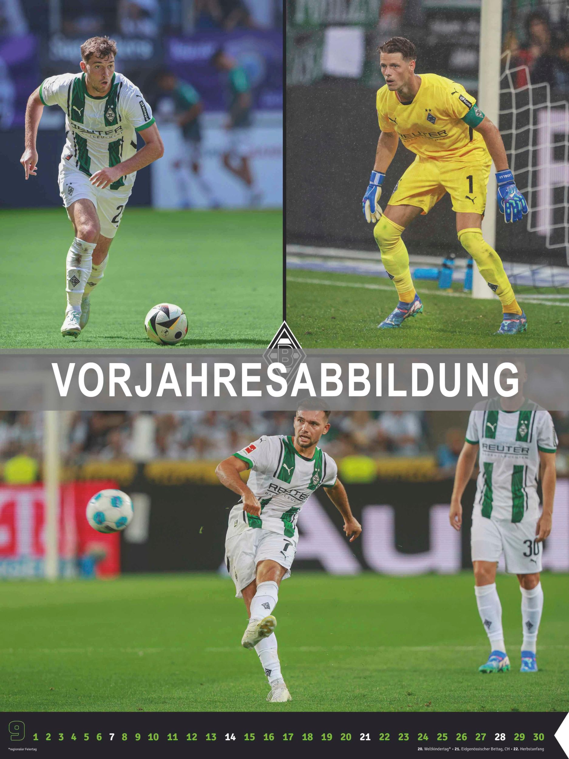 Bild: 4002725994400 | Borussia Mönchengladbach 2025 - Wandkalender XL - Fußballkalender -...