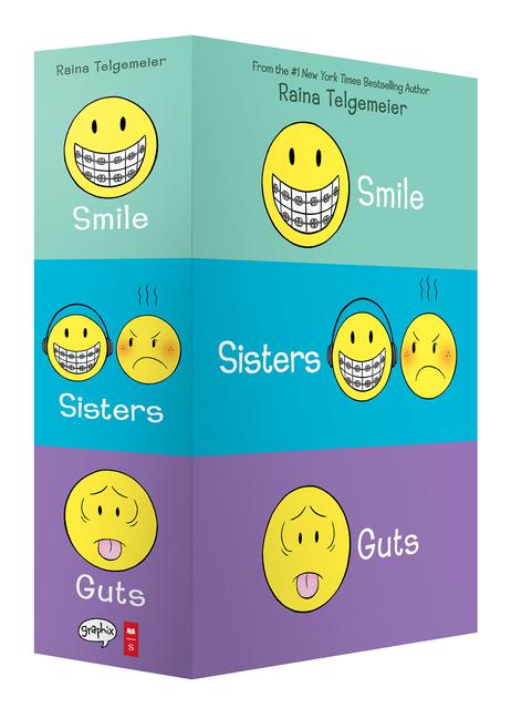 Cover: 9781338599459 | Smile, Sisters, and Guts: The Box Set | Raina Telgemeier | Taschenbuch