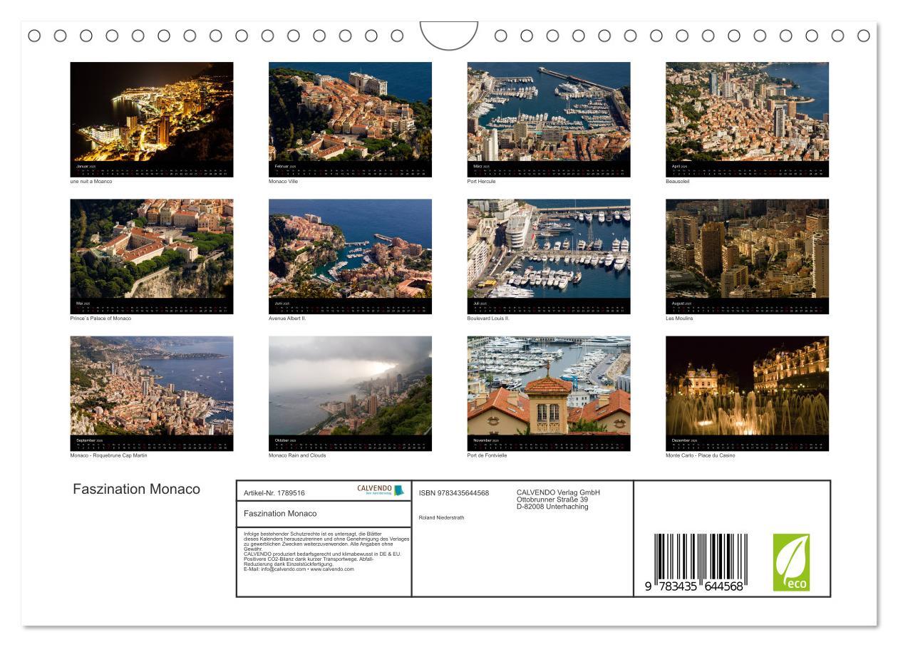 Bild: 9783435644568 | Faszination Monaco (Wandkalender 2025 DIN A4 quer), CALVENDO...