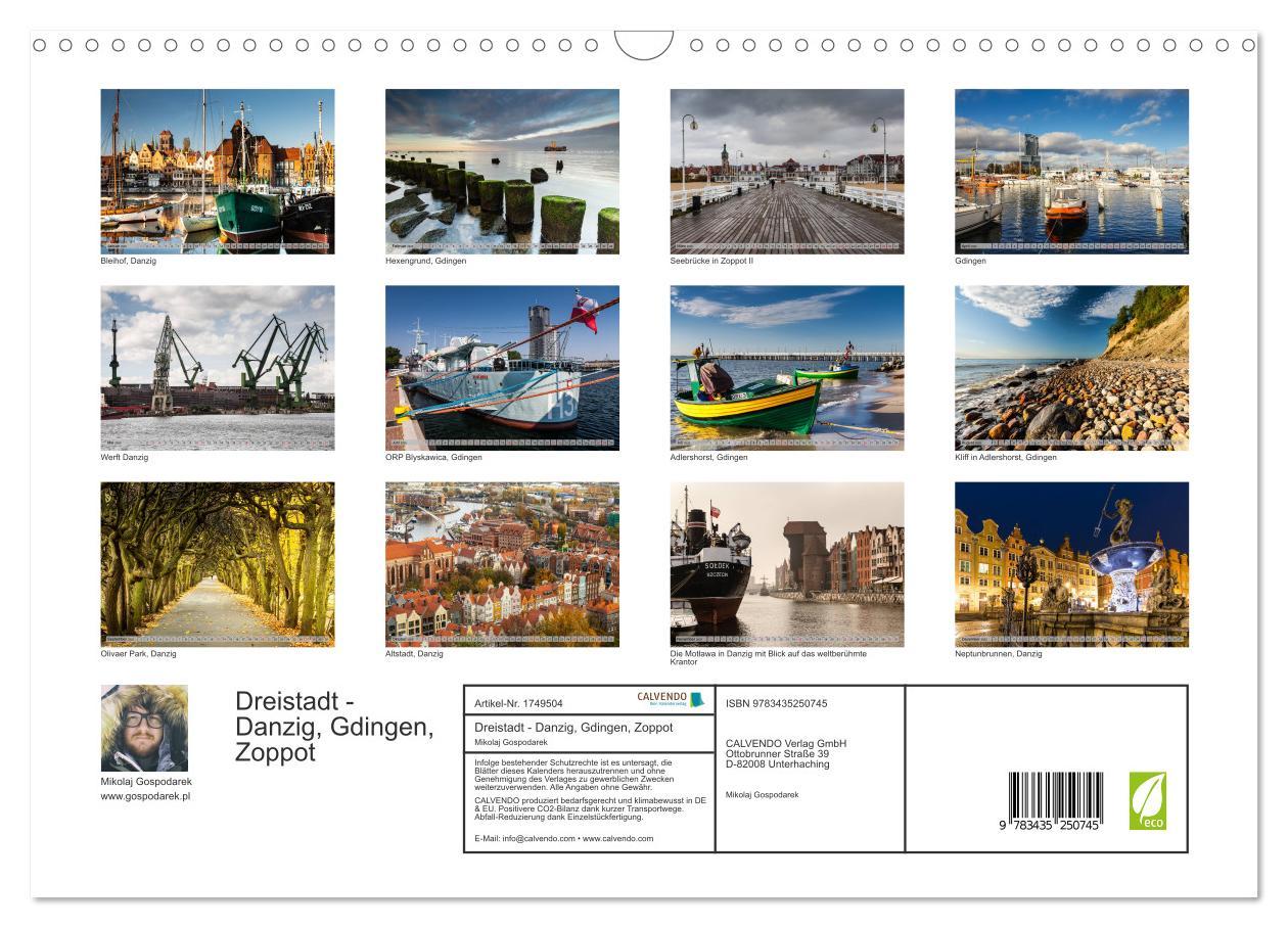 Bild: 9783435250745 | Dreistadt - Danzig, Gdingen, Zoppot (Wandkalender 2025 DIN A3...