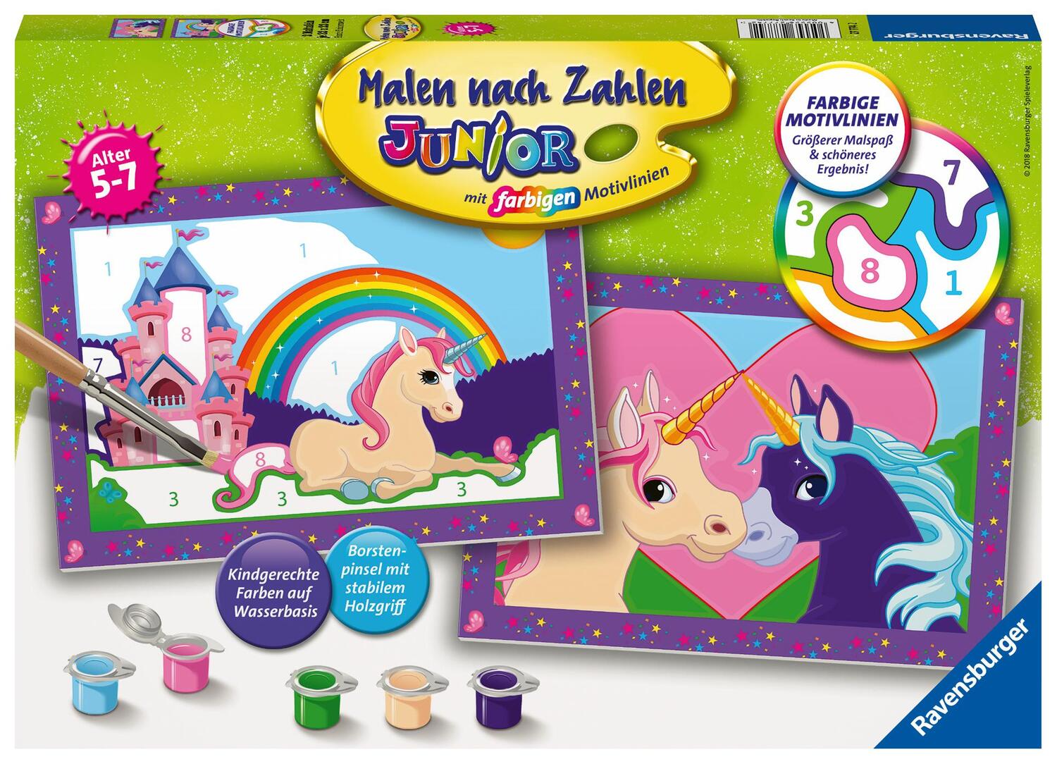 Cover: 4005556277742 | Bunte Einhornwelt Malen nach Zahlen Junior | Spiel | Deutsch | 2018