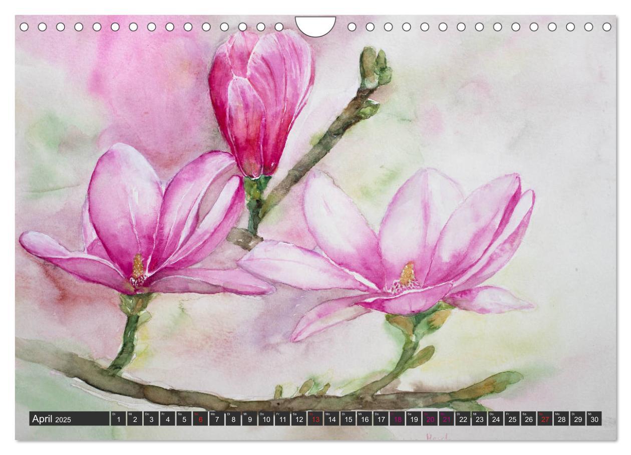 Bild: 9783435312764 | Blumenbilder in Aquarell (Wandkalender 2025 DIN A4 quer), CALVENDO...