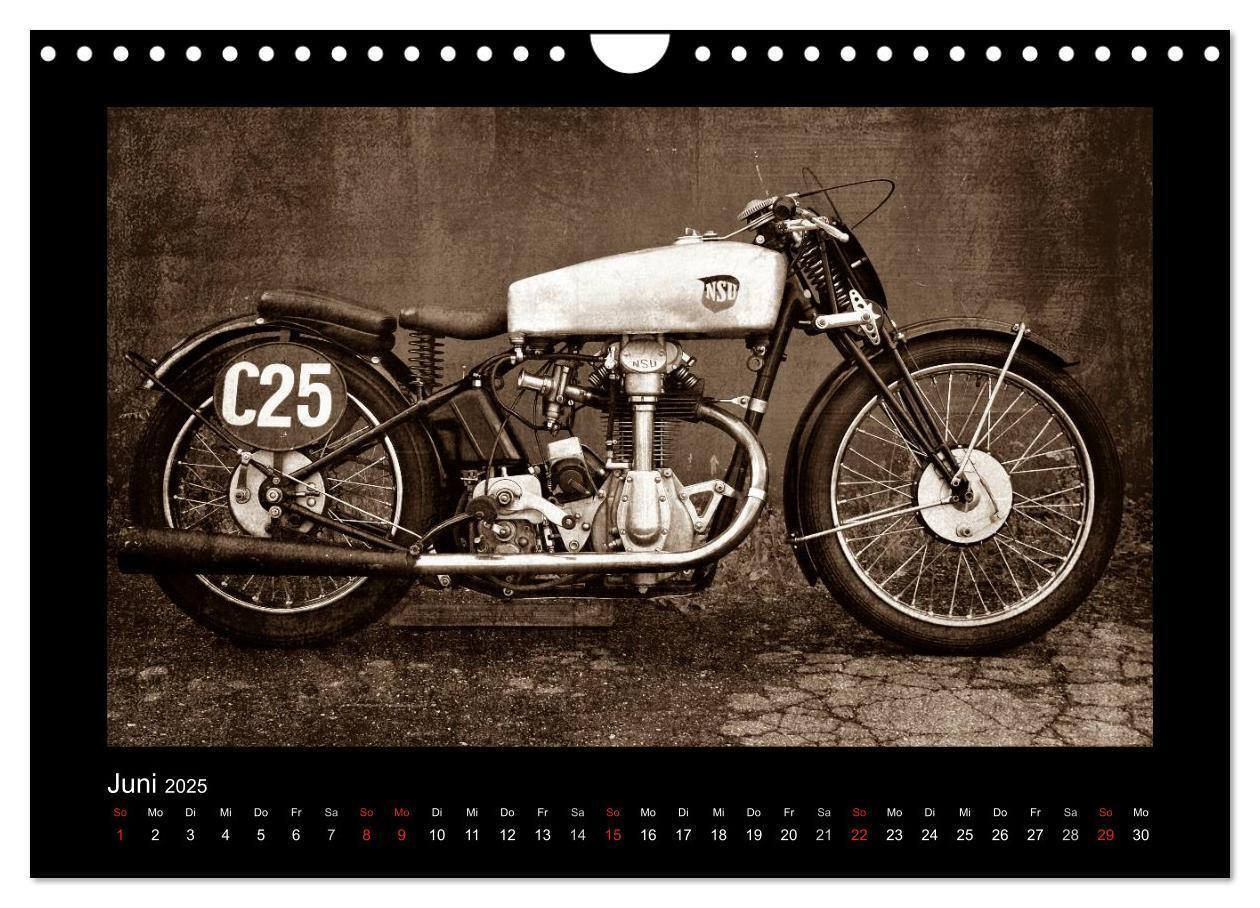 Bild: 9783435839438 | Motorrad Oldtimer (Wandkalender 2025 DIN A4 quer), CALVENDO...